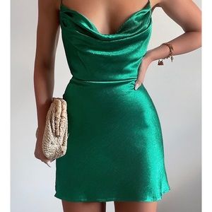 Runaway The Label Dua mini dress in emerald, size small